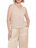 Lyssé Brown Bria Sequined V-Neck Shell Top in Chablis Size XL - photo 2