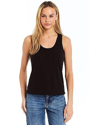 Drew Ellie Tank Top in Black (view 2)
