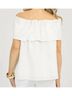 TCEC Solid White Elegance Bow Blouse in Ivory Size L - photo 3