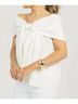 TCEC Solid White Elegance Bow Blouse in Ivory Size L - photo 4