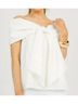 TCEC Solid White Elegance Bow Blouse in Ivory Size L - photo 5