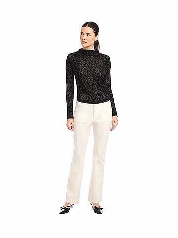 Fifteen Twenty Burnout Leo Velvet Top in Black (view 2)