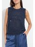 Lyssé Blue Nicola Sequined Shell Top in Capri Blue Sequins Size L - photo 2