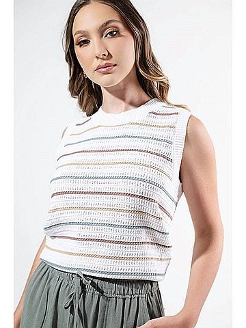 Be Cool Berton Top in White (view 2)