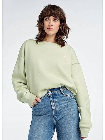 Favorite Daughter Mom Of The Year Chest Logo Sweatshirt in Sage (view 2)