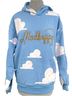 madhappy 100% Cotton Print Blue White Pullover Hoodie Size S - photo 1