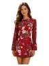 Keepsake 100% Polyester Floral Red Cocktail Dress Size M - photo 1