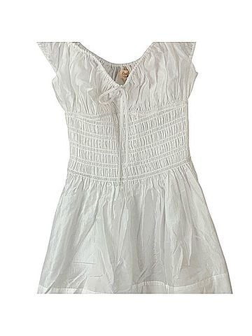 Camila Coelho Ivory Ruched Top Casual Dress (view 1)