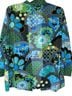 Bob Mackie 100% Polyester Print Blue Green Cardigan Size XS - photo 2