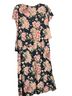 Positive Attitude 100% Polyester 100% Polyester 100% Polyester Floral Black Pink Casual Dress Size 16 - photo 2