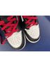 Jordan Black White Red Sneakers Size 4 - photo 9