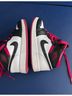 Jordan Black White Red Sneakers Size 4 - photo 8