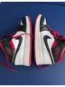Jordan Black White Red Sneakers Size 4 - photo 7