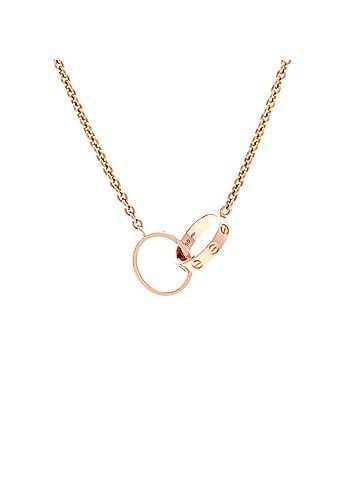 Cartier Love Interlocking Necklace 18K Rose Gold (view 1)