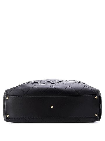 Chanel Logo Bowler Bag Stitched Calfskin Maxi (view 2)