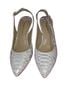 Donald J Pliner Silver Heels Size 6 - photo 1