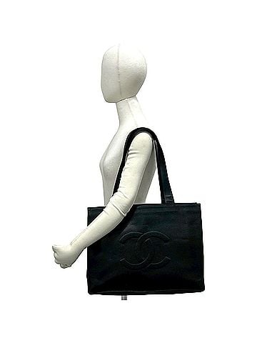 Chanel CHANEL Coco Caviar Skin Tote Bag, Semi-Shoulder Black, 40984 (view 2)