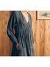 Faherty 100% Cotton Gray Black Blue Cocktail Dress Size S - photo 3