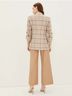 Veronica Beard 50% Cotton 50% Linen 100% Polyester 4% Spandex Plaid Tan Brown Blazer Size 0X - photo 3