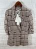 Veronica Beard 50% Cotton 50% Linen 100% Polyester 4% Spandex Plaid Tan Brown Blazer Size 0X - photo 4