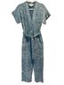 Cleobella Print Blue White Jumpsuit Size M - photo 1