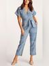 Cleobella Print Blue White Jumpsuit Size M - photo 15