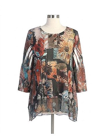 Jess & Jane Chiffon Hem Top in Lisa (view 1)