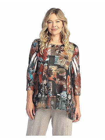 Jess & Jane Chiffon Hem Top in Lisa (view 2)