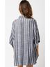 Olivaceous Stripes Blue Olivia Short Sleeve Button Down Top in Blue Size S - photo 6