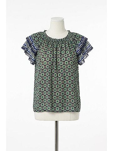 Velvet by Graham & Spencer Dahlia Border Print Top in Multi (view 1)