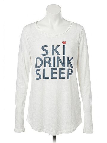 Chaser Ski Drink Sleep Tee in White (view 1)