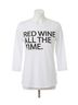 Chaser Graphic White Red Wine All The Time Tee in White Size XS - photo 1