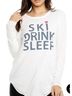 Chaser Graphic White Ski Drink Sleep Tee in White Size XS - photo 2