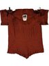 Tadashi Solid Red Burgundy Short Sleeve Blouse Size 10 - photo 1
