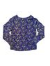 Banana Republic 100% Polyester Paisley Blue Long Sleeve Blouse Size XS - photo 2