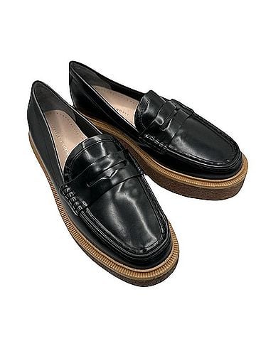 Loeffler Randall Rikki platform shiny Leather Loafer Flats (view 1)