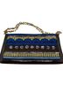 Tory Burch 100% Patent Leather Brown Blue Yellow Clutch One size - photo 2