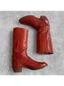 FRYE 100% Leather Red Boots Size 12 - photo 5
