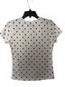 Express Polka Dots White Black Short Sleeve Blouse Size S - photo 2
