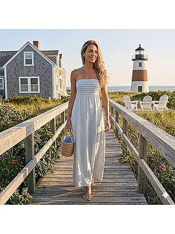 Caroline Constas Euro summer costal maxi Cocktail Dress (view 1)