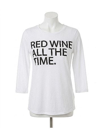 Chaser Red Wine All The Time Tee in White (view 1)
