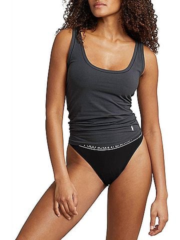 Polo by Ralph Lauren Tank Undershirt Top in Onyx (view 2)