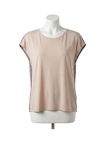 Mystree Modal Top With Criss Cross Back in Light Taupe (view 1)