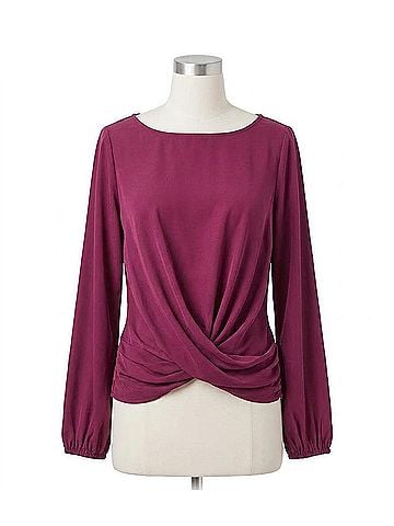 Karen Kane Boatneck Top in Wine (view 1)