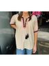 Ivy Jane Brown Triangles Top in Ivory Size S - photo 2