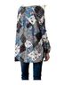 Kori America Blue Patchwork Print Top in Navy Size M - photo 4
