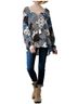 Kori America Blue Patchwork Print Top in Navy Size M - photo 6
