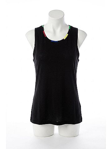 Angel Crew Neck Tank in Black Multi (view 1)
