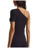 Commando Solid Black Essential Cotton One-Shoulder Tee in Black Size S - photo 3