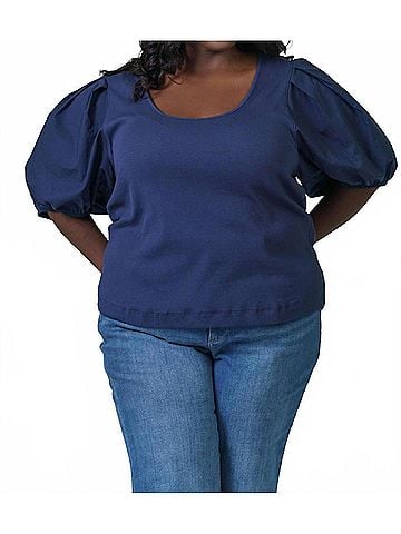 Marie Oliver Leigh Top in Navy (view 2)